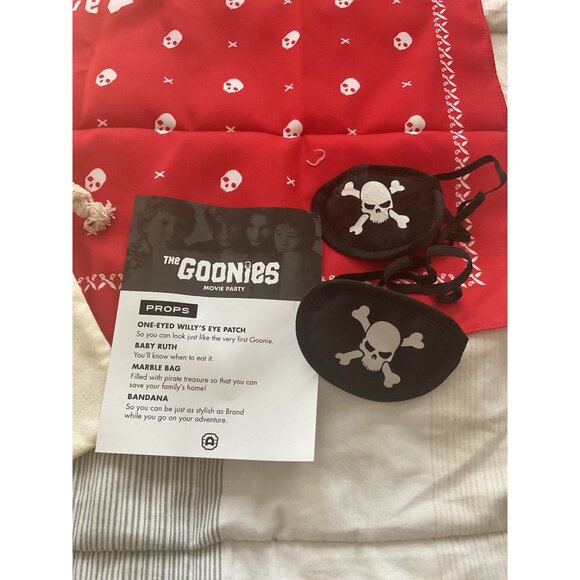 The Goonies Movie Party Props: Bandana Patches Gem Bags & More - Picture 2 of 3
